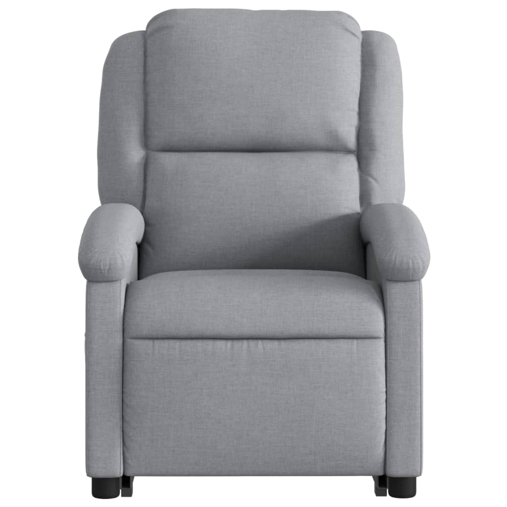 Fauteuil relax avec releveur électrique en tissu gris clair