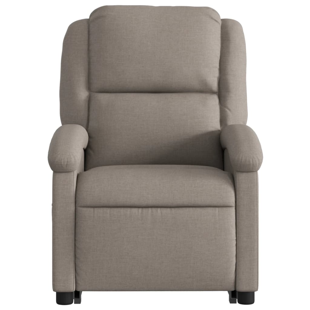 Fauteuil relax avec releveur électrique en tissu taupe