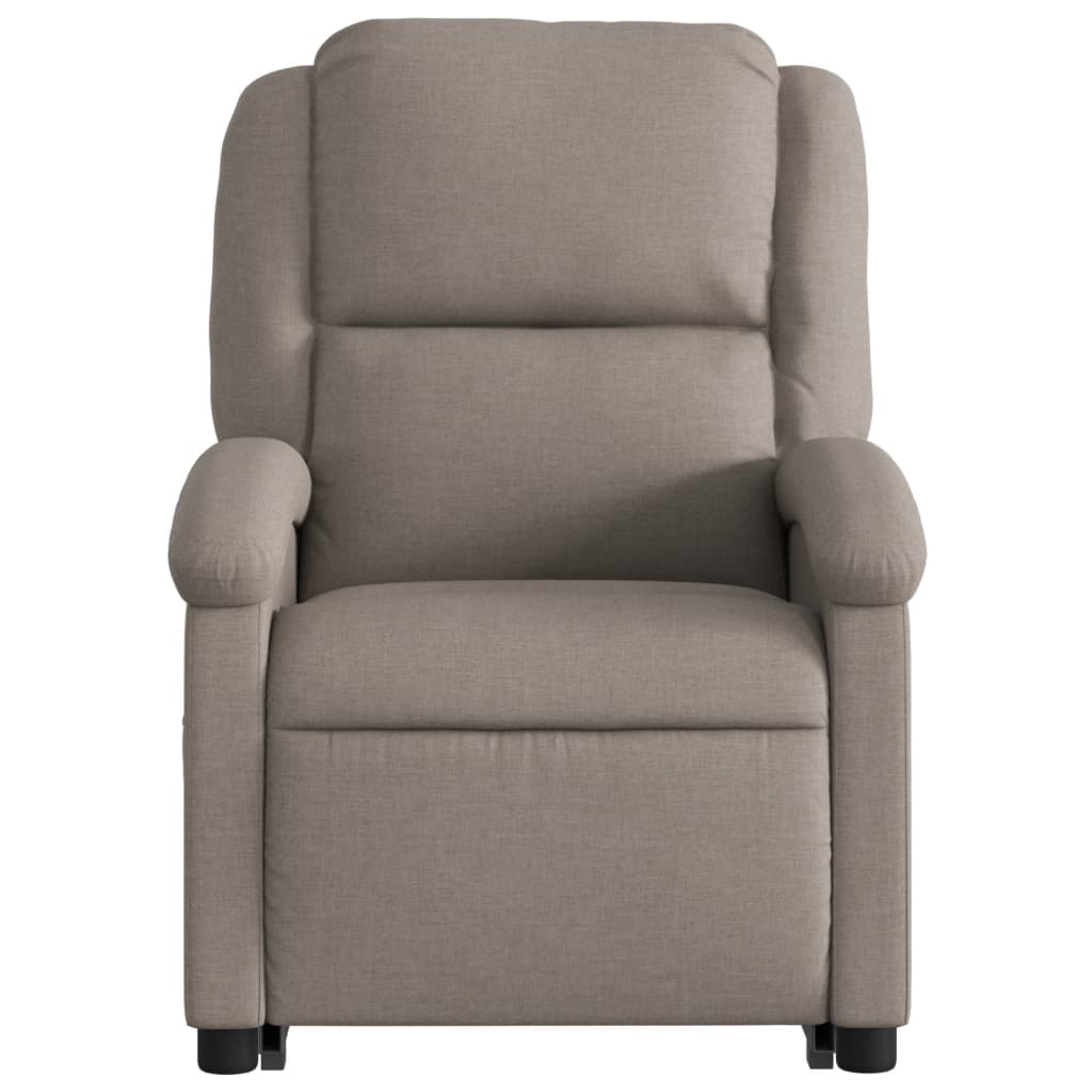 Fauteuil de massage électrique avec aide au verticalisation en tissu taupe