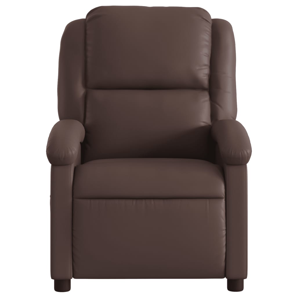 Fauteuil de massage électrique en simili cuir marron