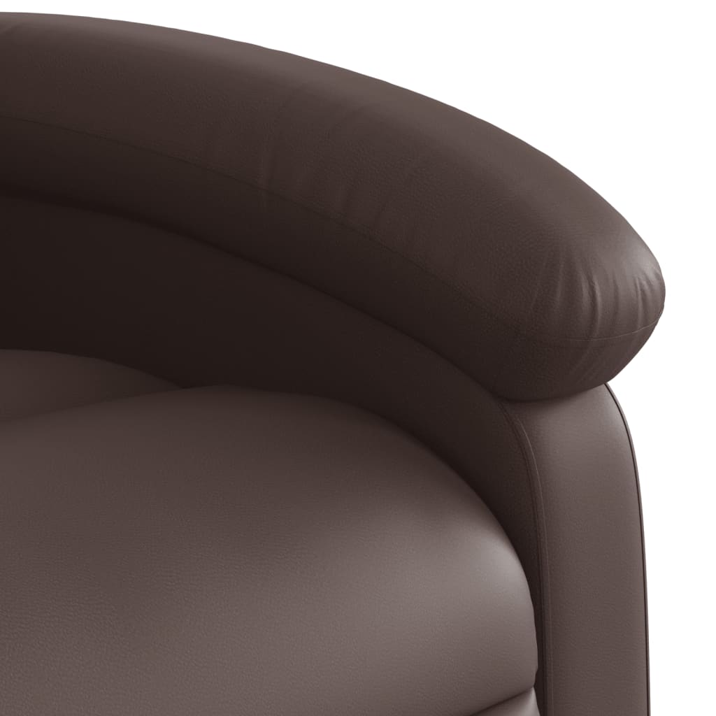 Fauteuil de massage électrique en simili cuir marron