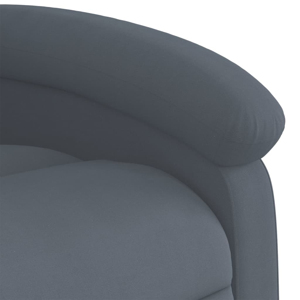 Fauteuil inclinable électrique en velours gris foncé
