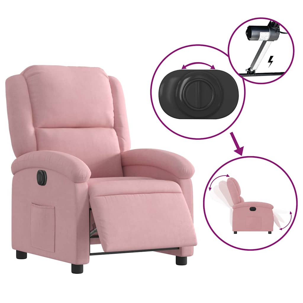 Relaxsessel Elektrisch Rosa Samt