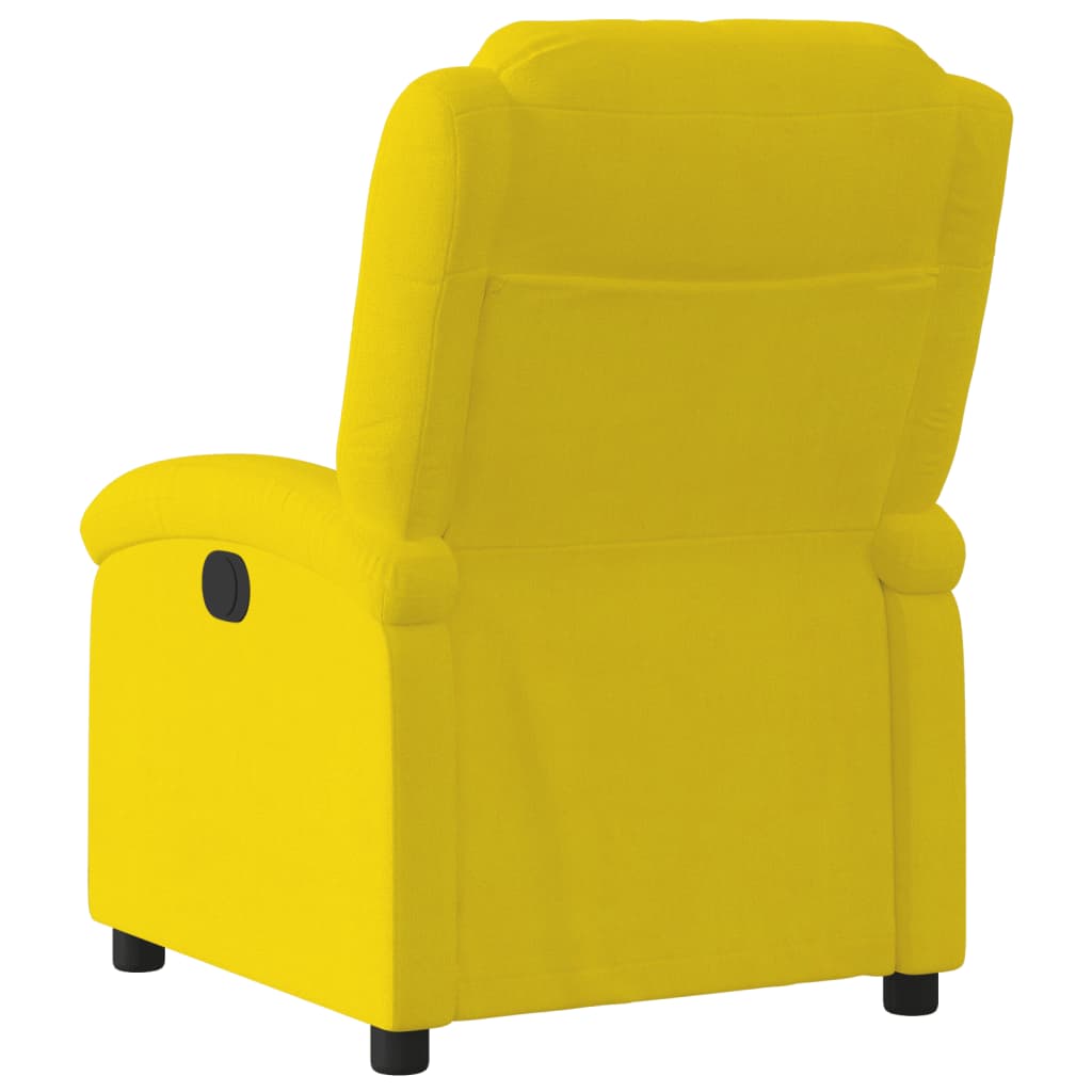 Fauteuil inclinable électrique en velours jaune