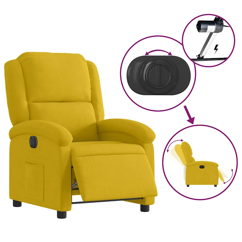 Relaxsessel Elektrisch Gelb Samt