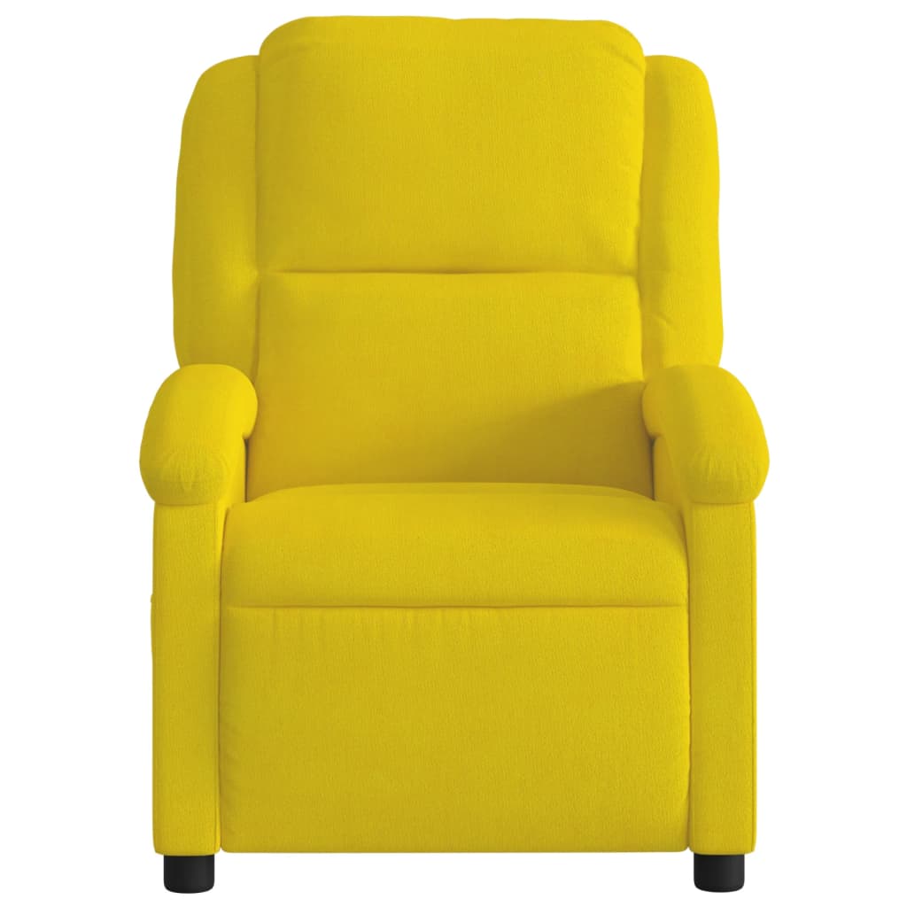 Fauteuil inclinable électrique en velours jaune