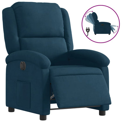 Relaxsessel Elektrisch Blau Samt