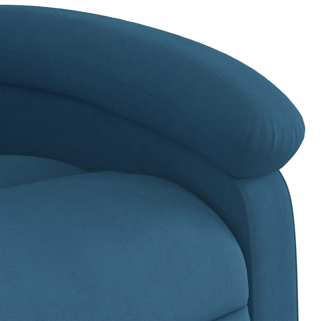 Fauteuil inclinable en velours bleu électrique