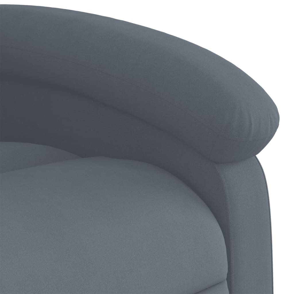 Fauteuil de massage électrique en velours gris foncé