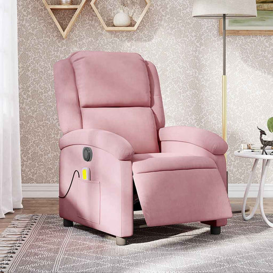 Massagesessel Elektrisch Rosa Samt