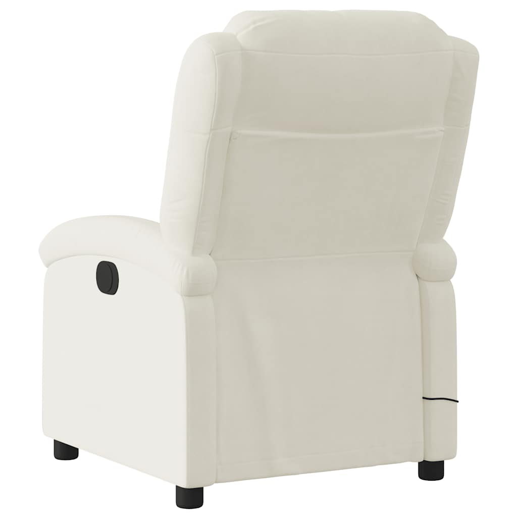 Fauteuil de massage électrique en velours crème