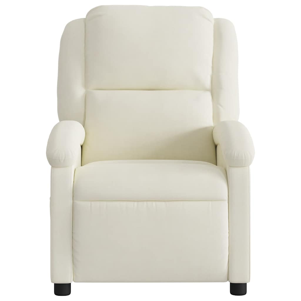 Fauteuil de massage électrique en velours crème