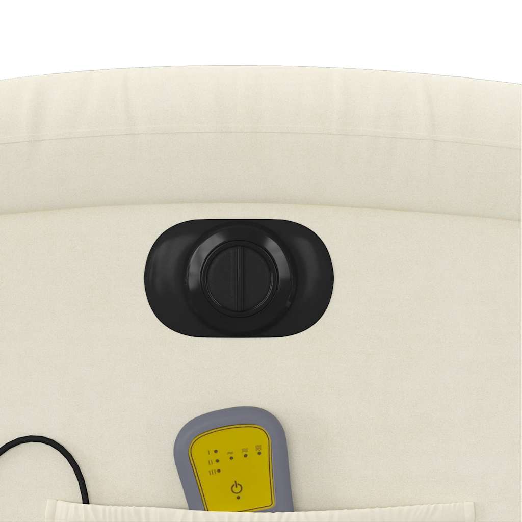Fauteuil de massage électrique en velours crème