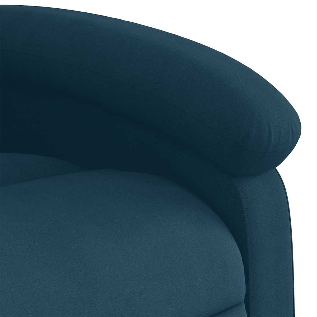 Massagesessel Elektrisch Blau Samt