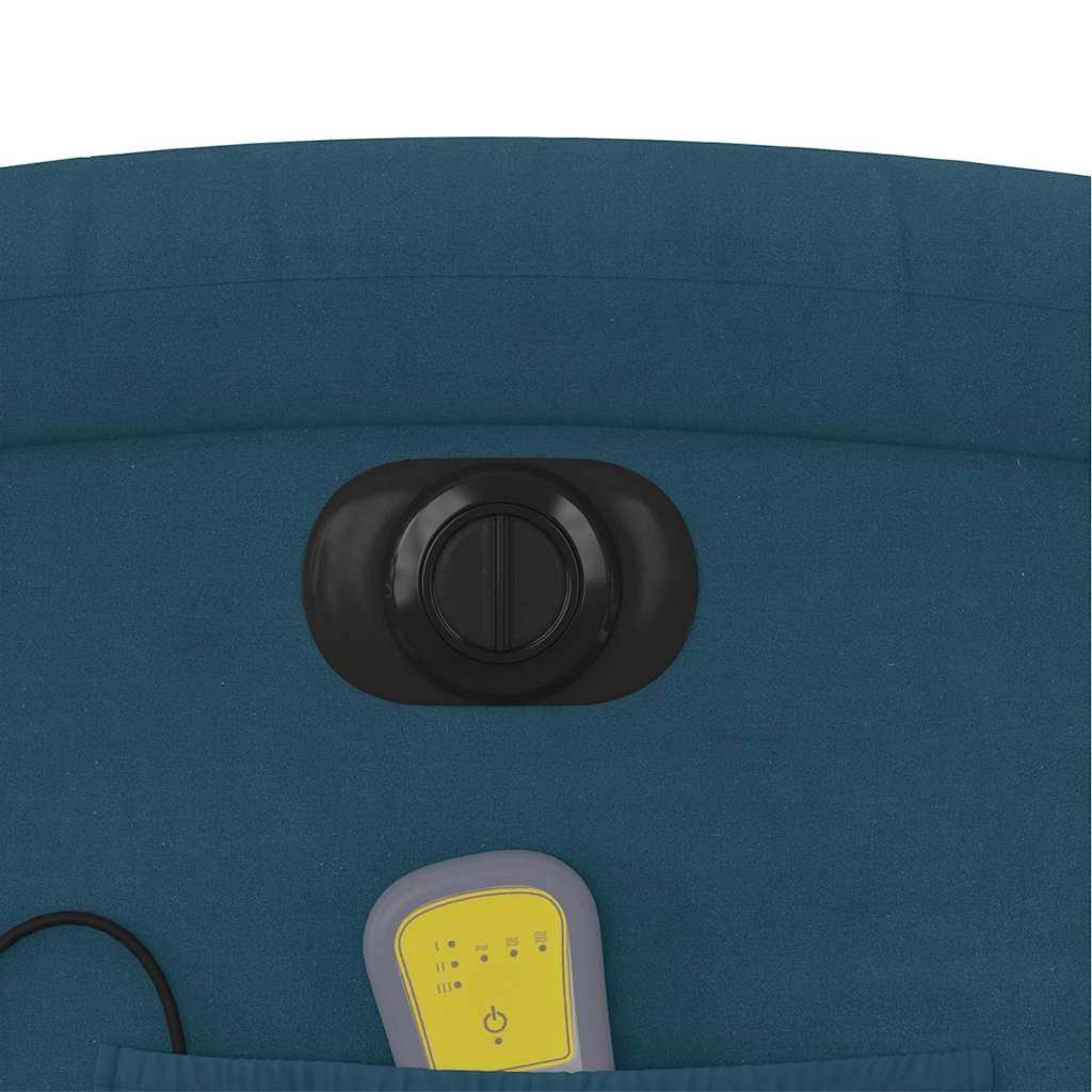 Massagesessel Elektrisch Blau Samt