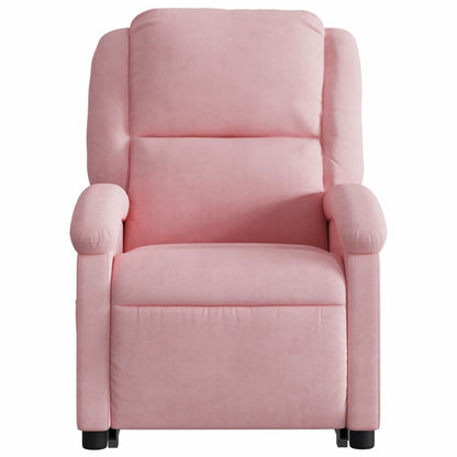 Relaxsessel mit Aufstehhilfe Rosa Samt