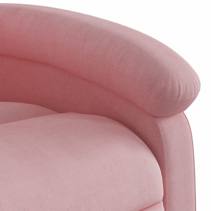 Relaxsessel mit Aufstehhilfe Rosa Samt