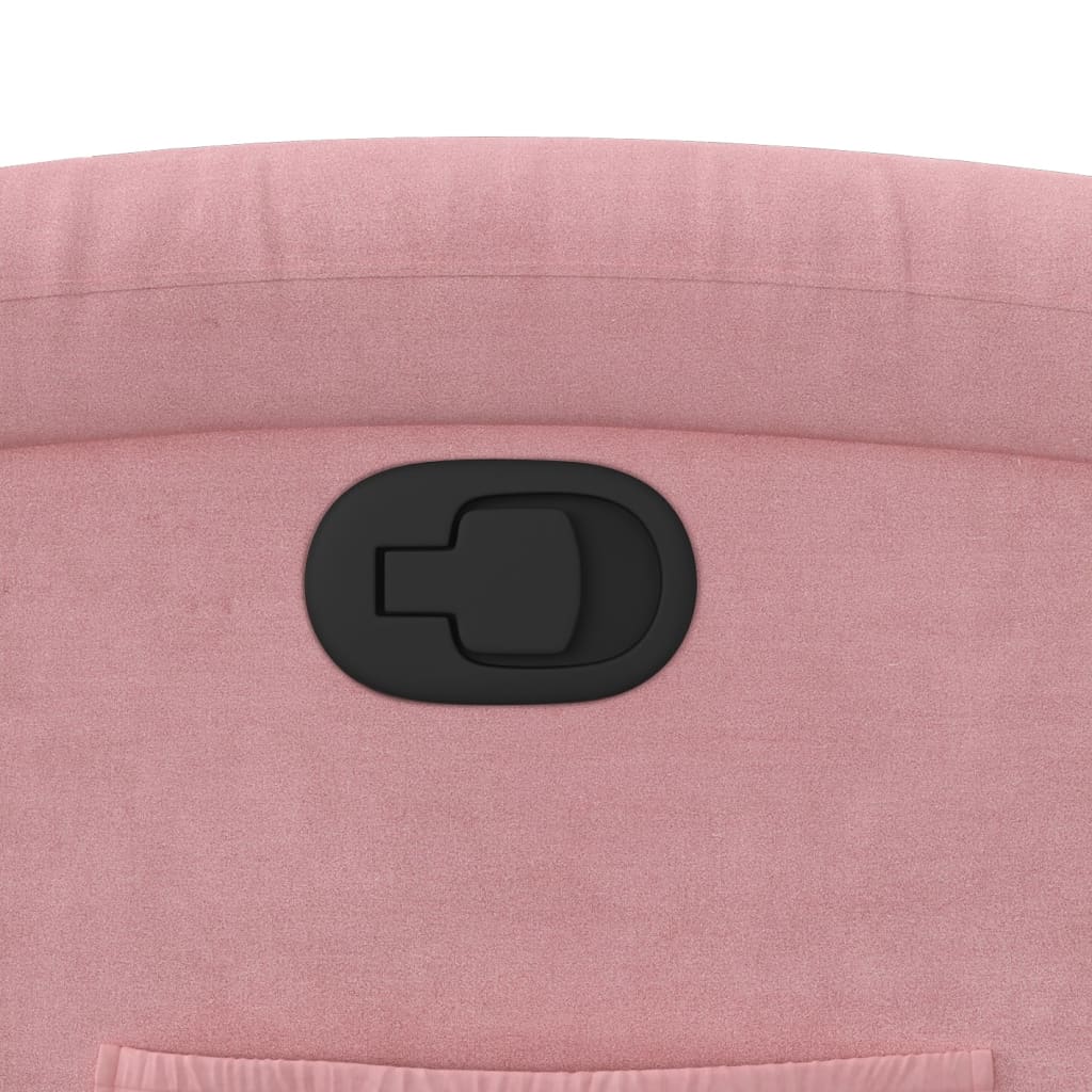 Relaxsessel mit Aufstehhilfe Rosa Samt