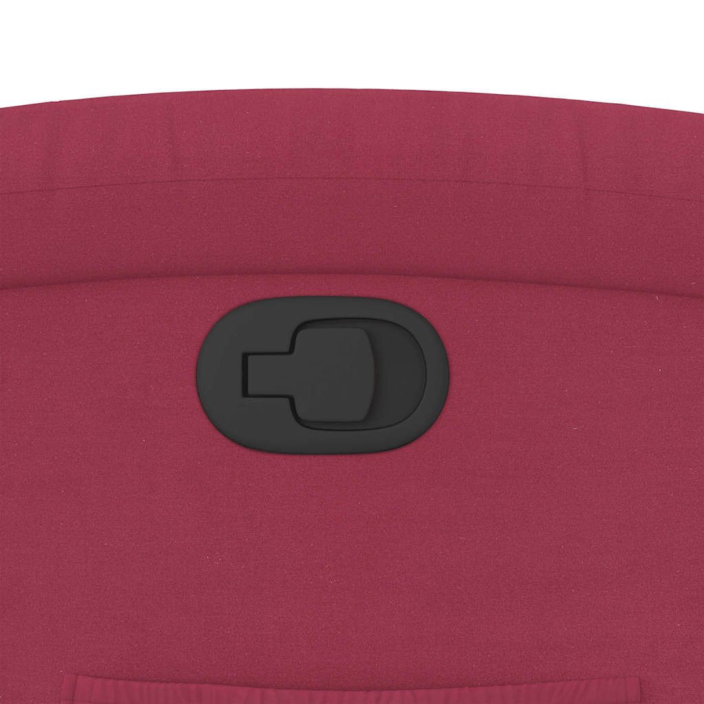 Fauteuil inclinable avec aide à la verticalisation en velours rouge vin