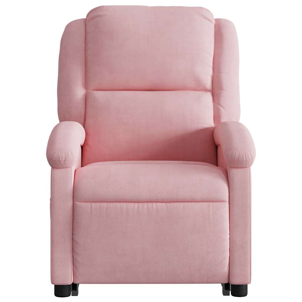 Relaxsessel mit Aufstehhilfe Elektrisch Rosa Samt