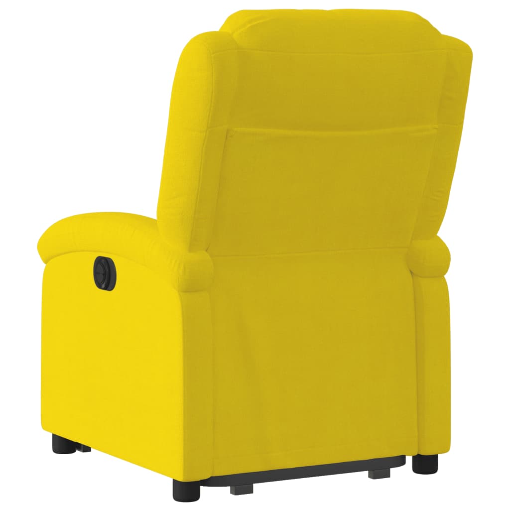Fauteuil relax avec releveur électrique en velours jaune