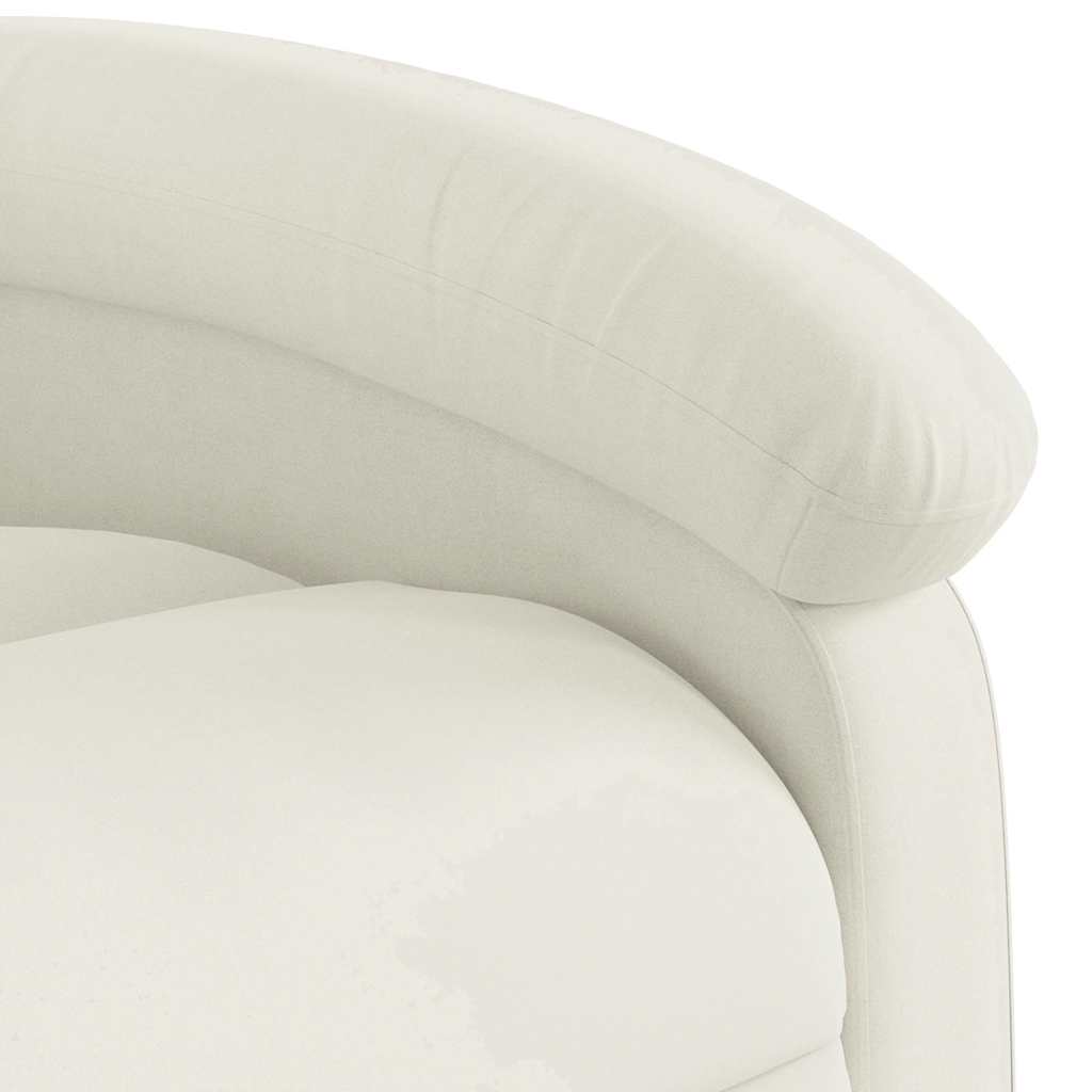 Relaxsessel mit Aufstehhilfe Elektrisch Creme Samt