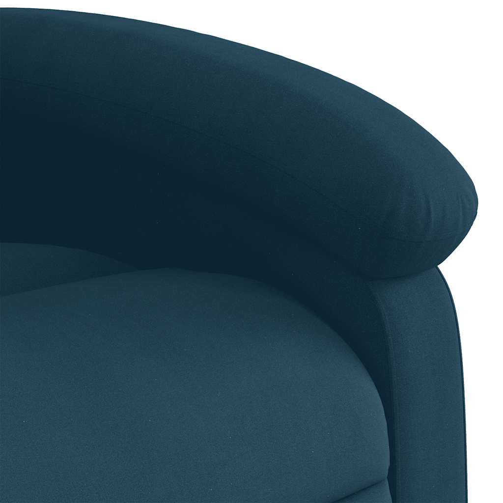 Relaxsessel mit Aufstehhilfe Elektrisch Blau Samt