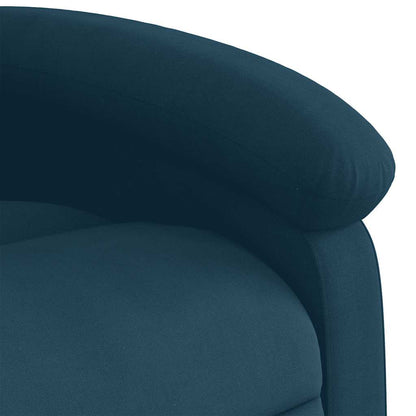Relaxsessel mit Aufstehhilfe Elektrisch Blau Samt