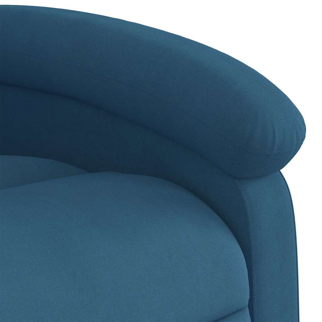 Fauteuil relax avec releveur électrique, velours bleu