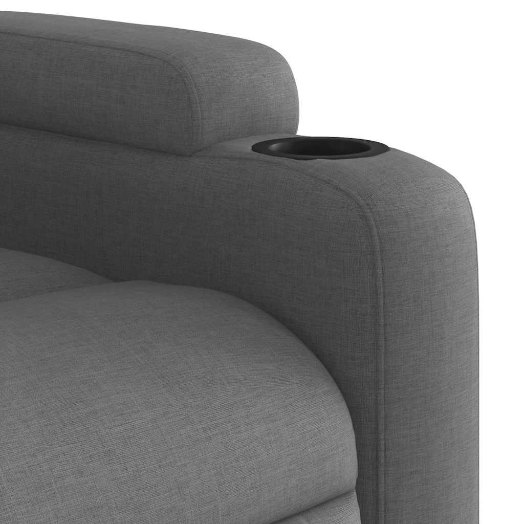 Fauteuil inclinable électrique en tissu gris foncé