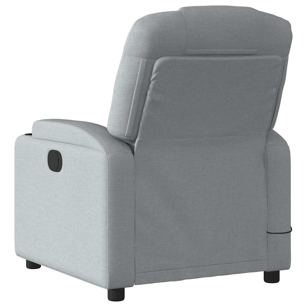 Fauteuil de massage électrique en tissu gris clair
