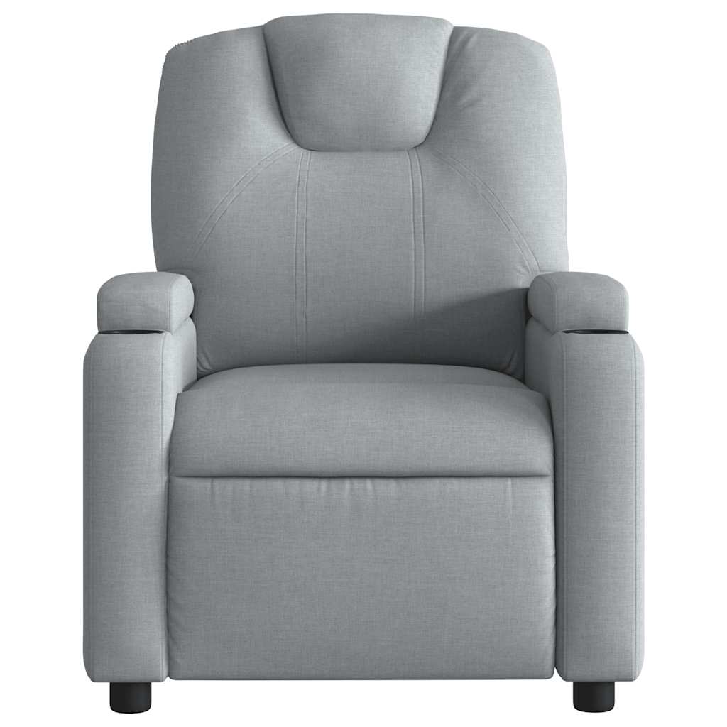 Fauteuil de massage électrique en tissu gris clair