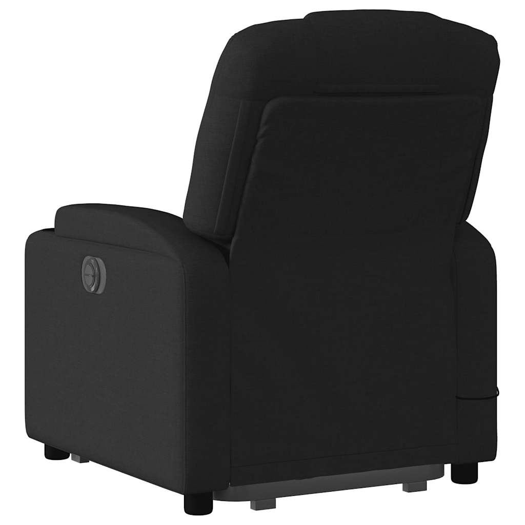 Fauteuil de massage avec aide au verticalisation en tissu noir