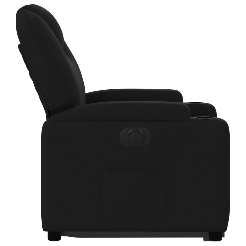 Fauteuil inclinable avec releveur électrique, tissu noir