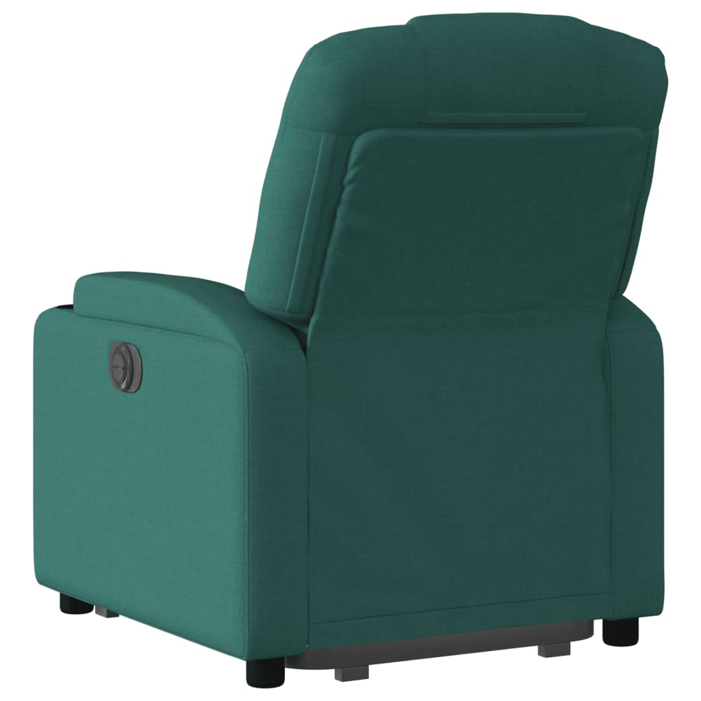 Fauteuil relax avec releveur électrique en tissu vert foncé