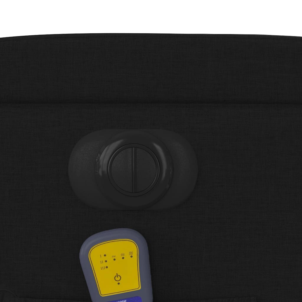 Elektrischer Massagesessel mit Aufstehhilfe Schwarz Stoff