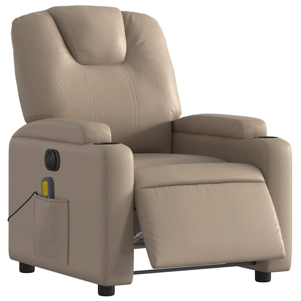 Massagesessel Elektrisch Cappuccino Kunstleder