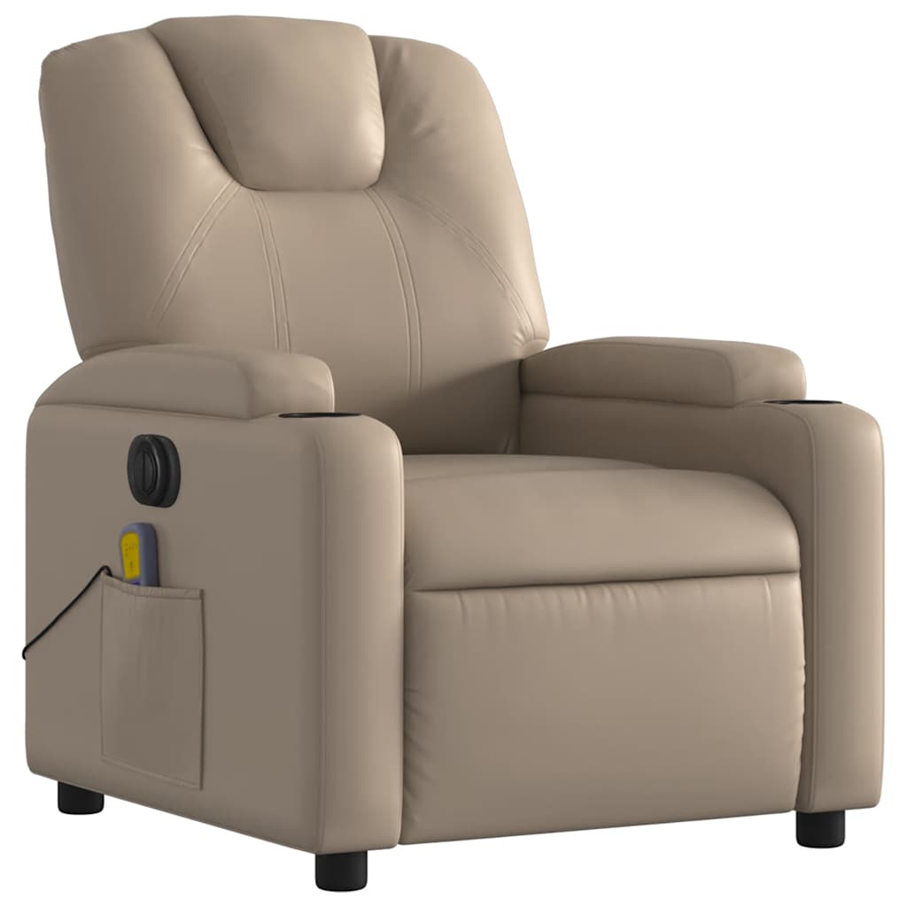 Massagesessel Elektrisch Cappuccino Kunstleder