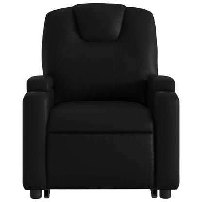 Relaxsessel mit Aufstehhilfe Schwarz Kunstleder