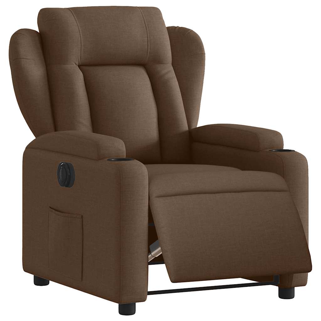 Relaxsessel Elektrisch Braun Stoff
