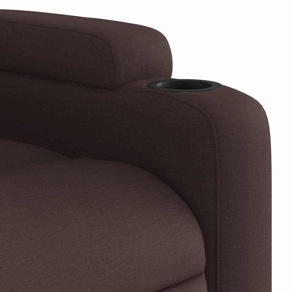 Relaxsessel Elektrisch Dunkelbraun Stoff