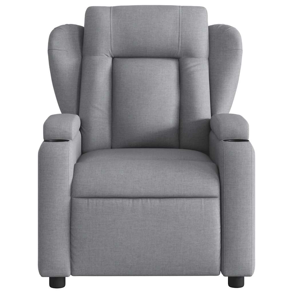 Fauteuil de massage électrique en tissu gris clair