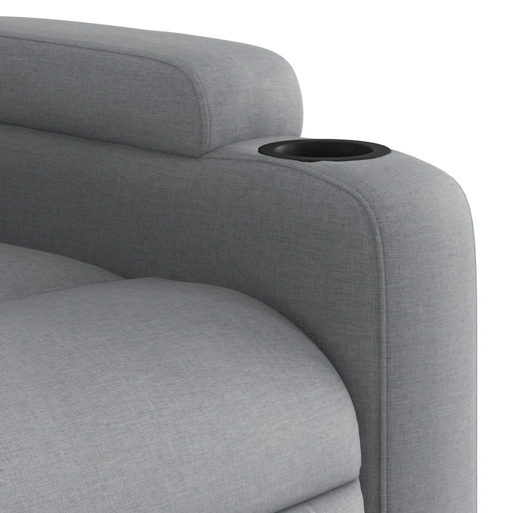 Fauteuil de massage électrique en tissu gris clair