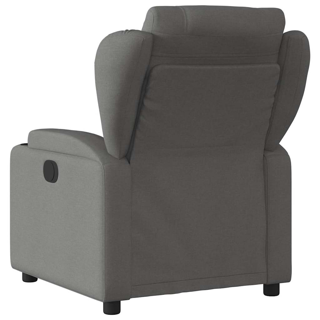 Fauteuil de massage électrique en tissu gris foncé