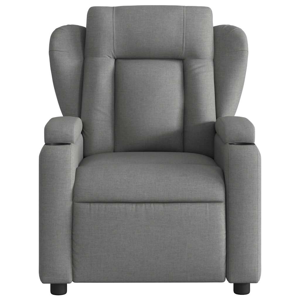 Fauteuil de massage électrique en tissu gris foncé