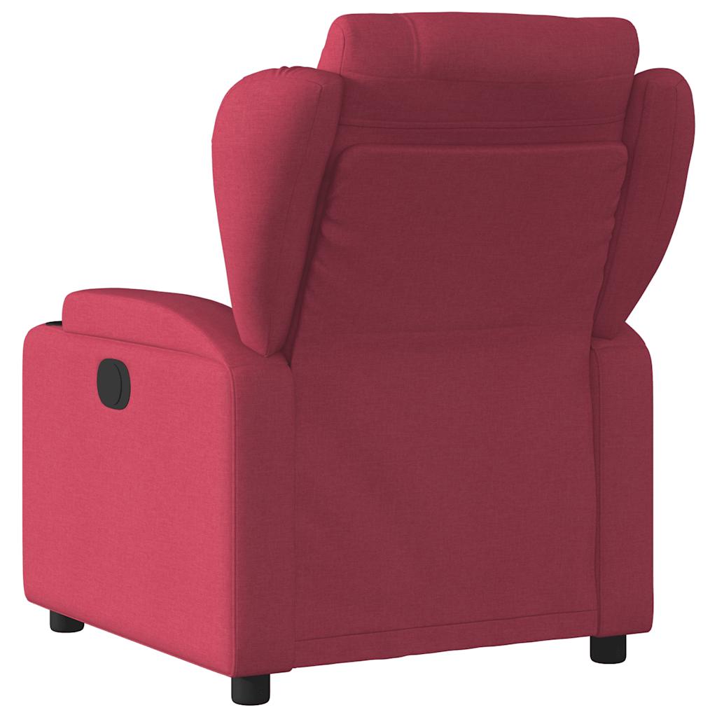 Massagesessel Elektrisch Weinrot Stoff
