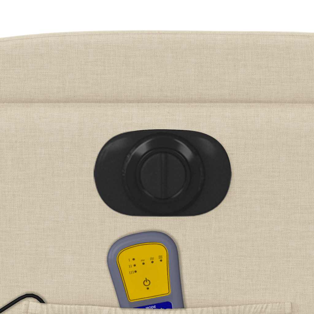 Fauteuil de massage électrique en tissu crème