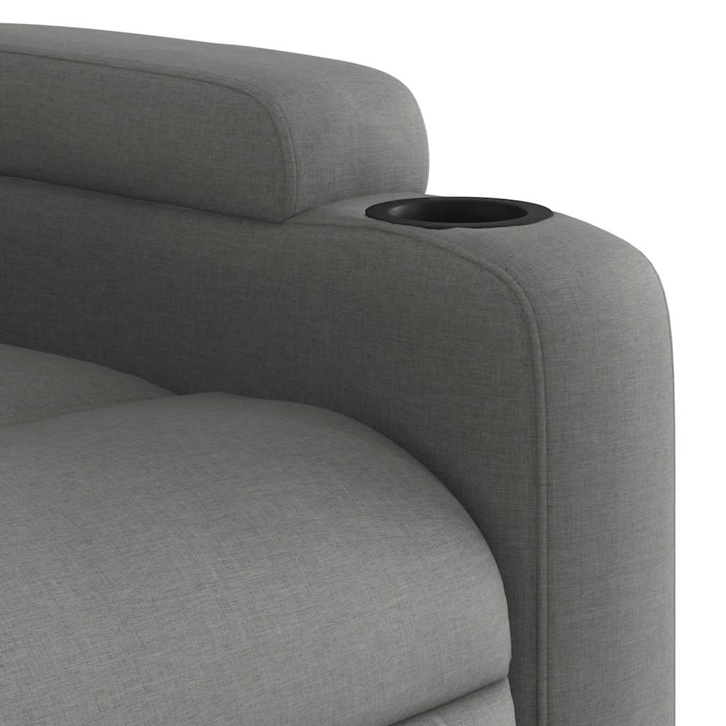 Fauteuil de massage avec aide au verticalisation en tissu gris foncé