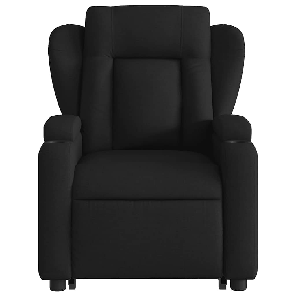 Fauteuil de massage avec aide au verticalisation en tissu noir
