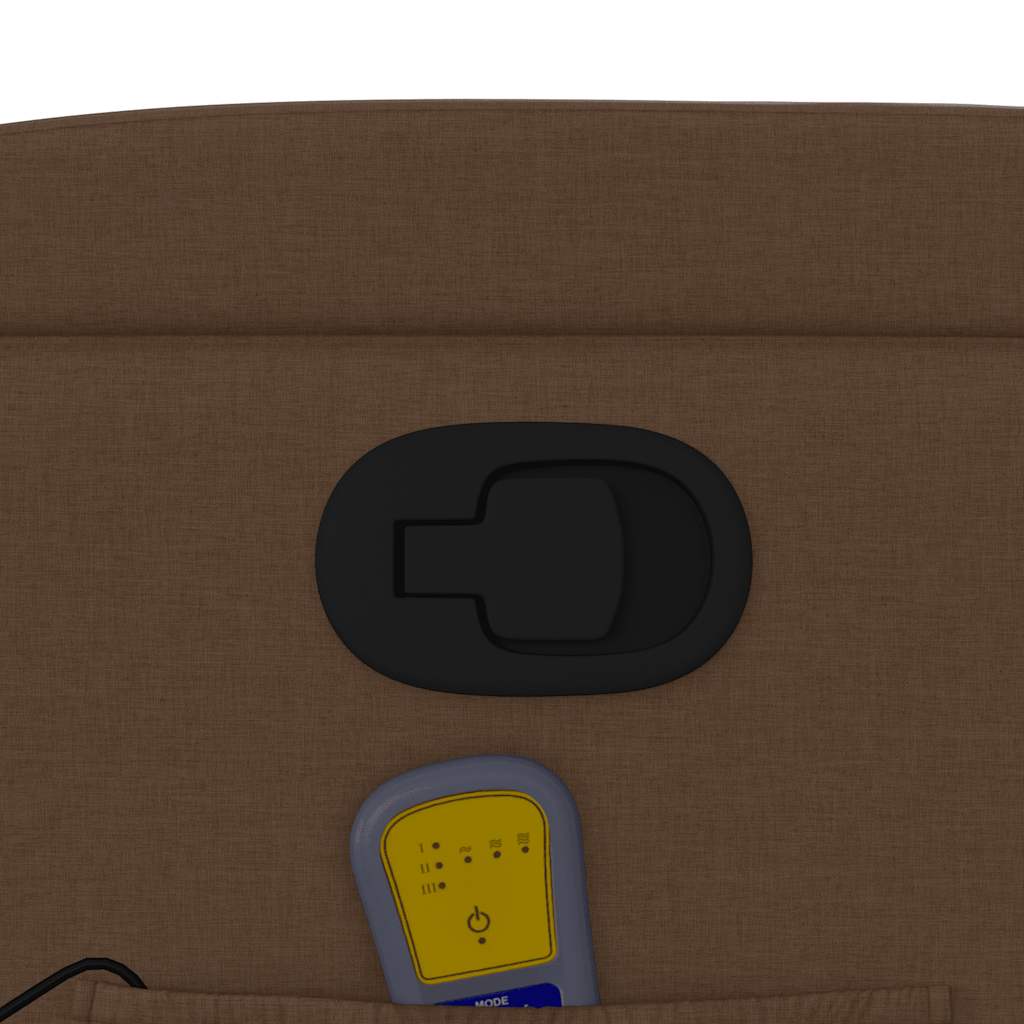 Massagesessel mit Aufstehhilfe Braun Stoff